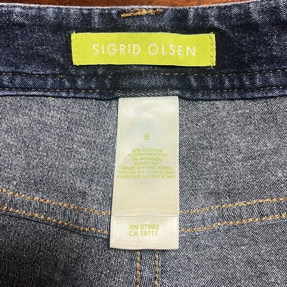 Sigrid Olsen Modernist 00 Women's Stretch Jeans Wide Leg Size 6 - Picture 4 of 8